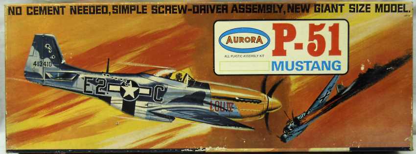 Aurora 1/27 P-51 Mustang Screwdriver Issue, 377-350 plastic model kit